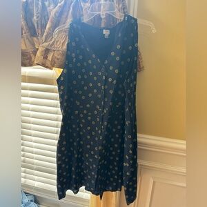 Jcrew Fully Button Down MIDI Dress with Sunflower Pattern Size 20